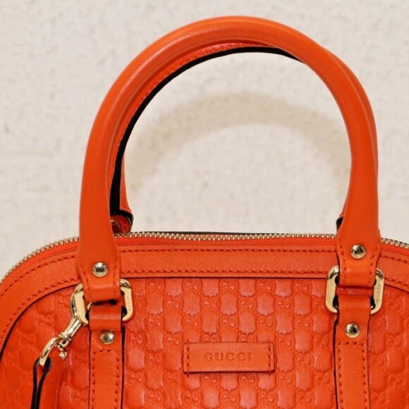 GUCCI Micro guccissima Mini Dome Bag Sun Orange 449654 -000926 - Picture 4 of 14